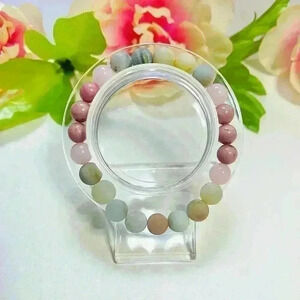 Rose Quartz Rhodonite Natural Stone Bracelet